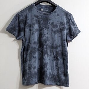 Aeropostale Men's Black & Grey Tie Dye Short Sleeve T-shirt, Size Large